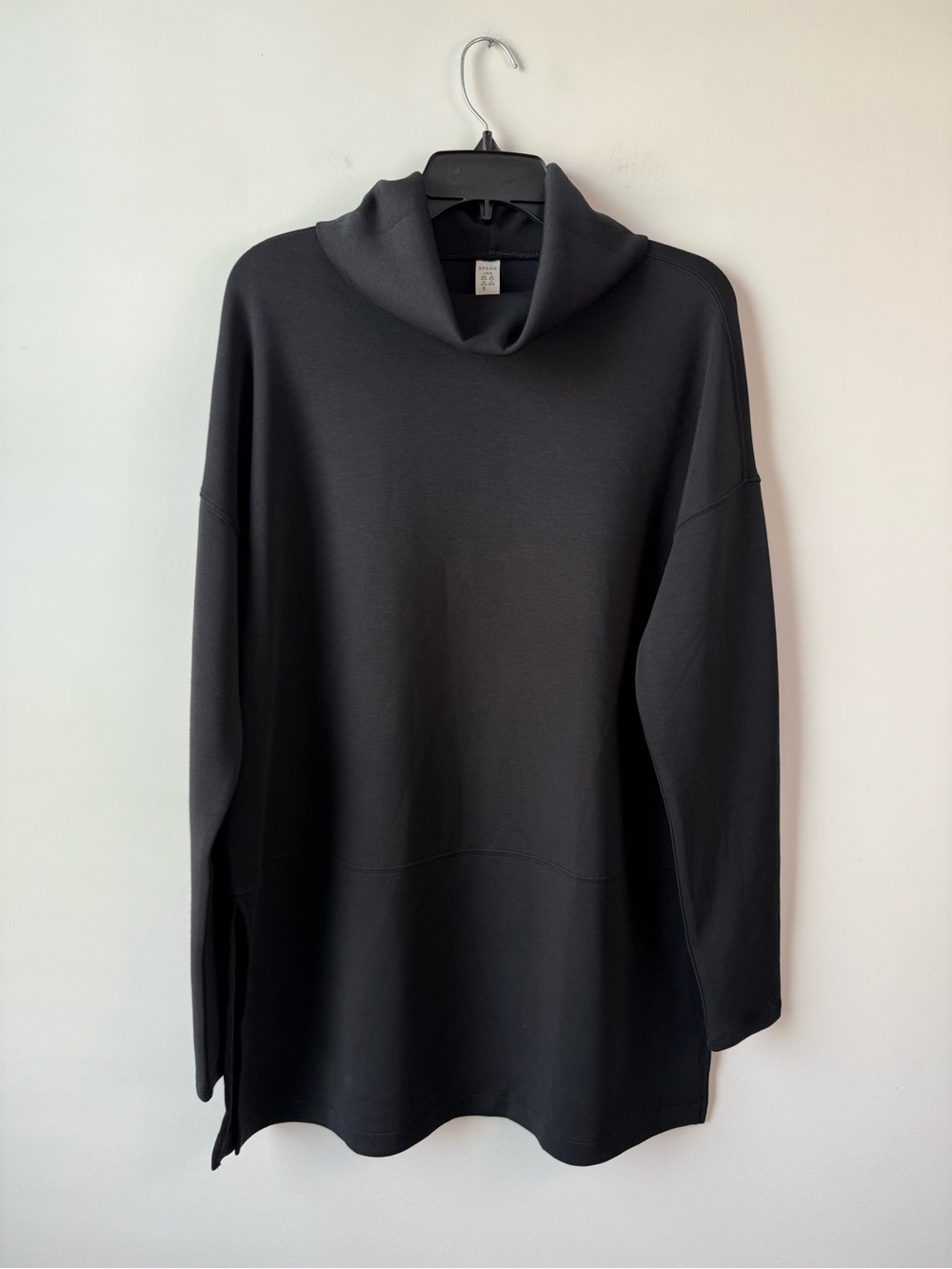 Spanx AirEssentials Turtleneck Tunic Top Black L - Picture 4 of 10